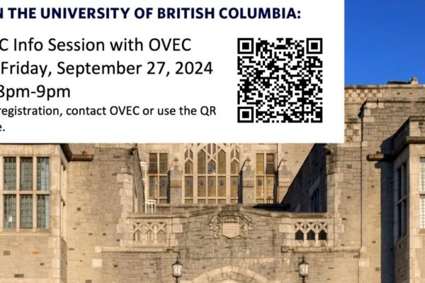 University of British Columbia (UBC) Info Session with OVEC